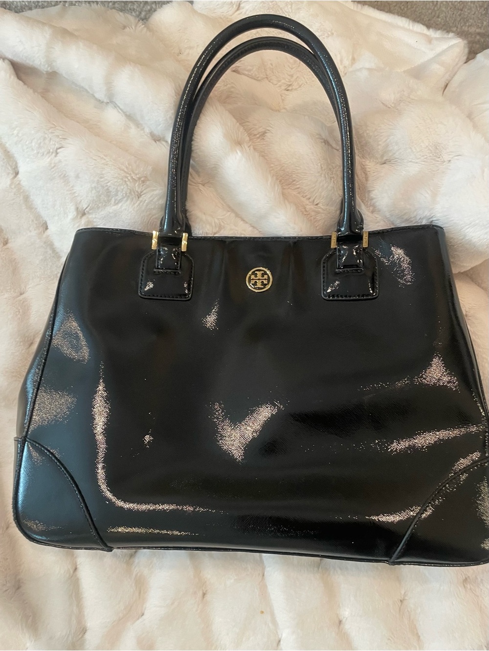 Tory Burch Black Briefcase/Tote As Is